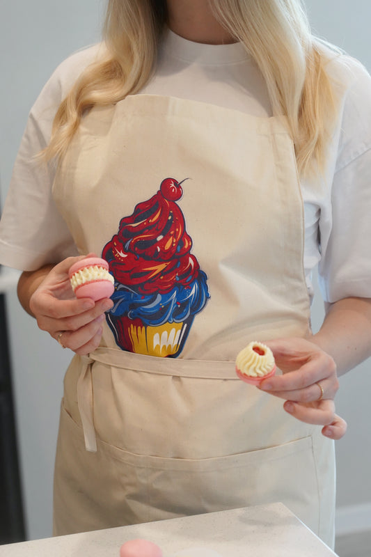 Adjustable Cotton Apron – Cupcake Print