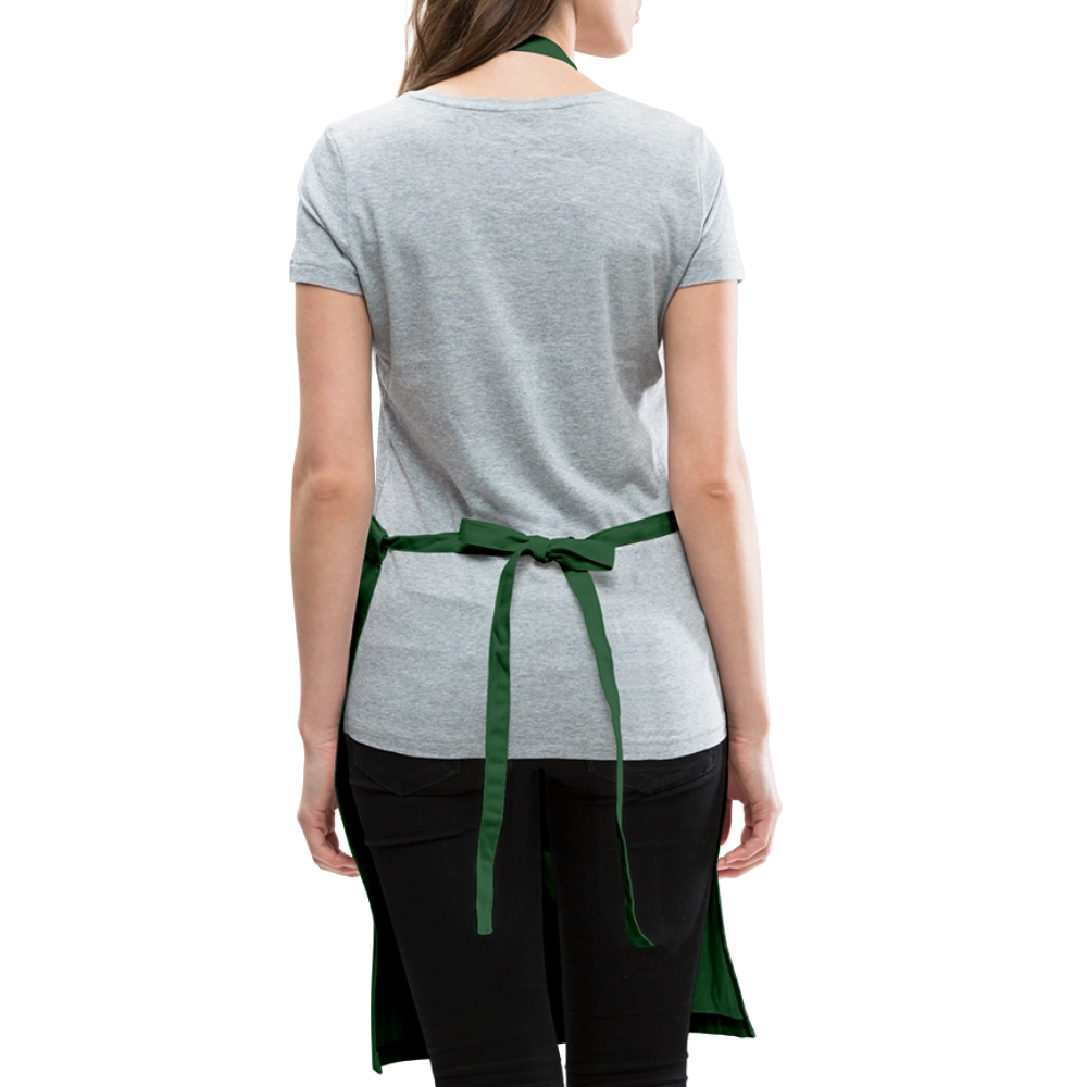 Adjustable Cotton Apron – Macarons Meditation - forest green