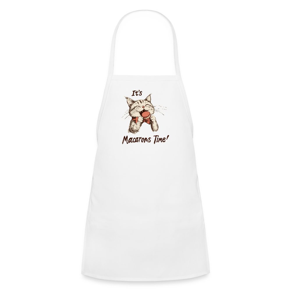 Kids' Apron – It's Macarons Time - white