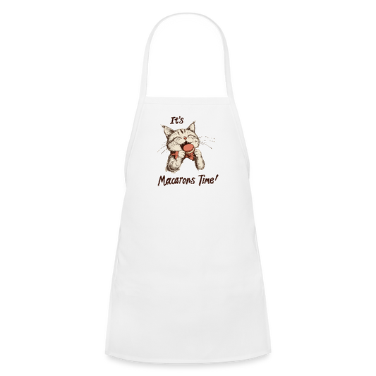Kids' Apron – It's Macarons Time - white