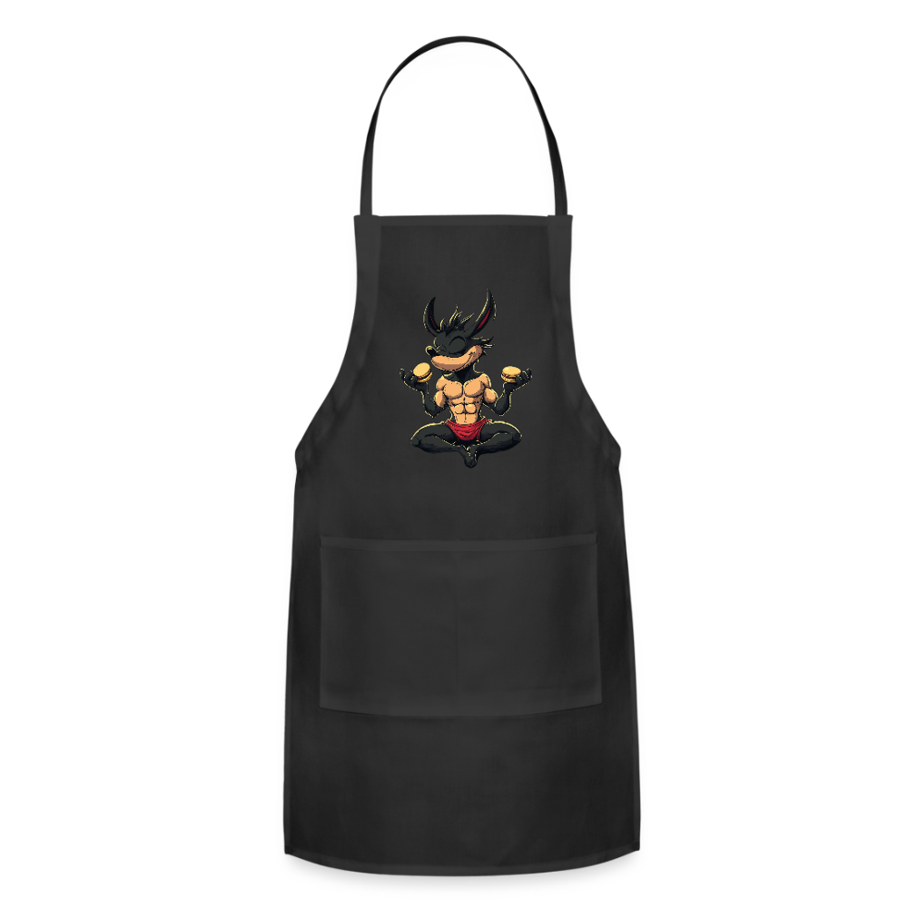 Adjustable Cotton Apron – Macarons Meditation - black