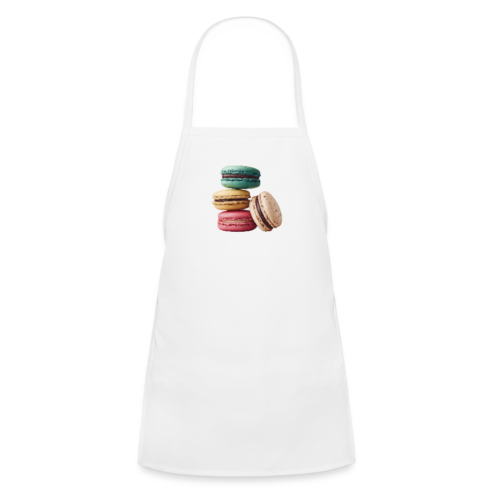 Kids' Apron - Macaron Pile Print - white