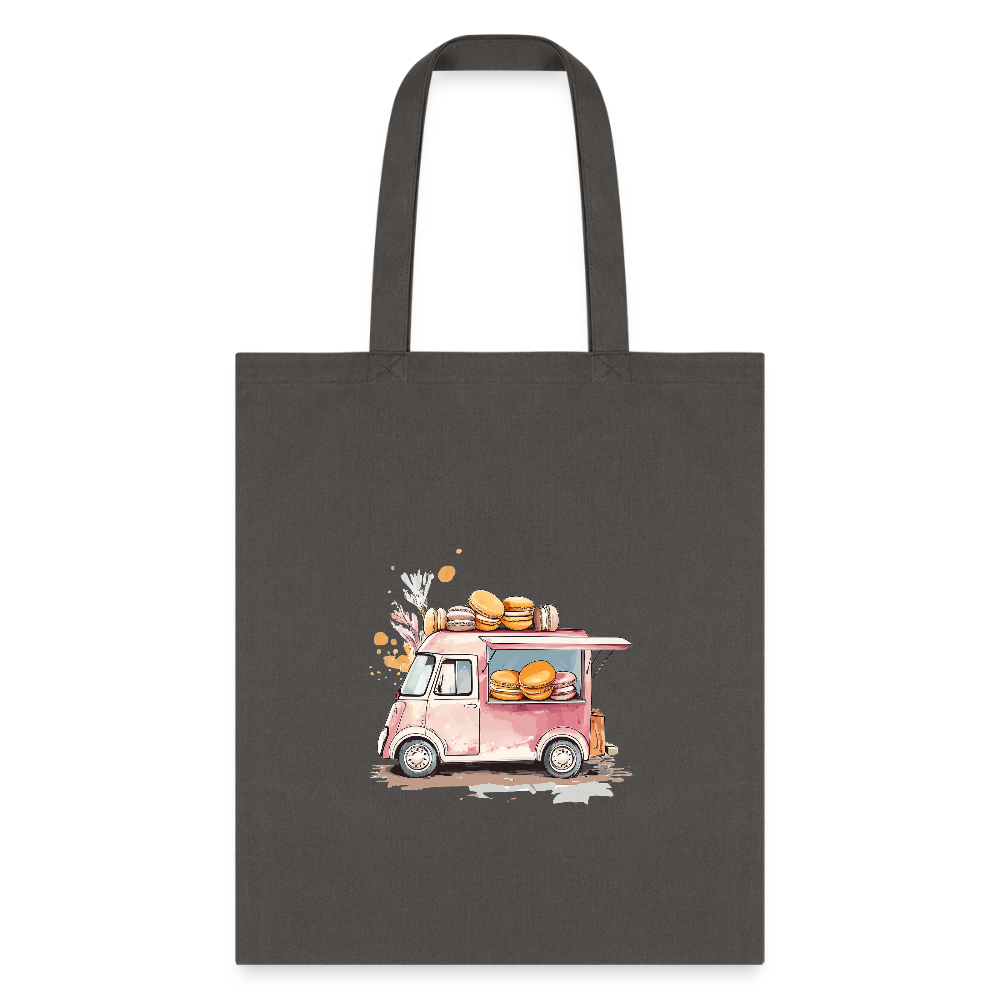Tote Bag - Macarons Truck Print - charcoal