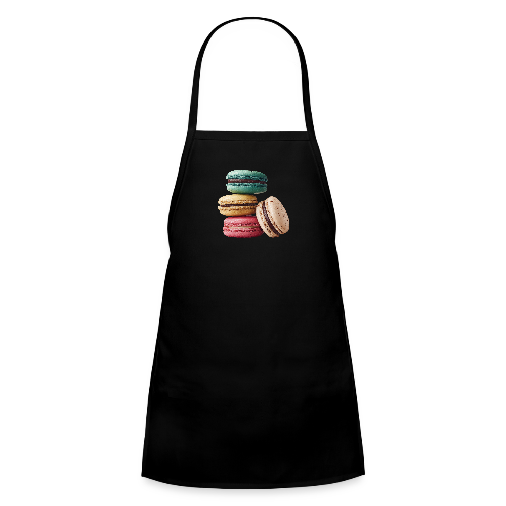 Kids' Apron - Macaron Pile Print - black
