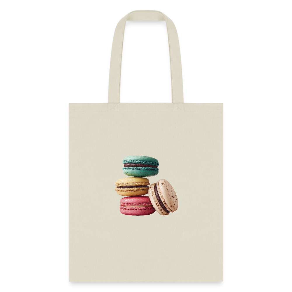 Tote Bag - Macaron Pile Print - natural