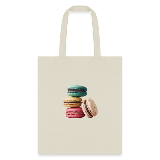 Tote Bag - Macaron Pile Print - natural