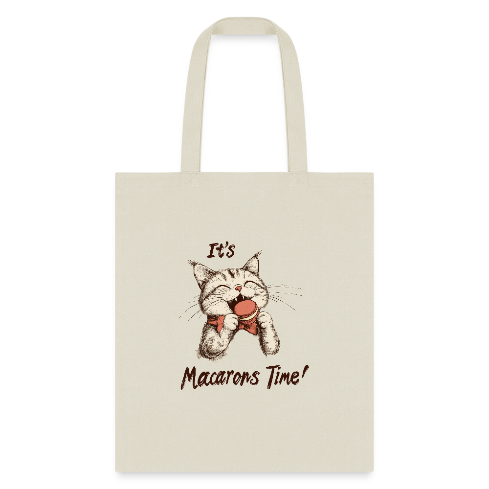 Tote Bag - It's Macarons Time - natural