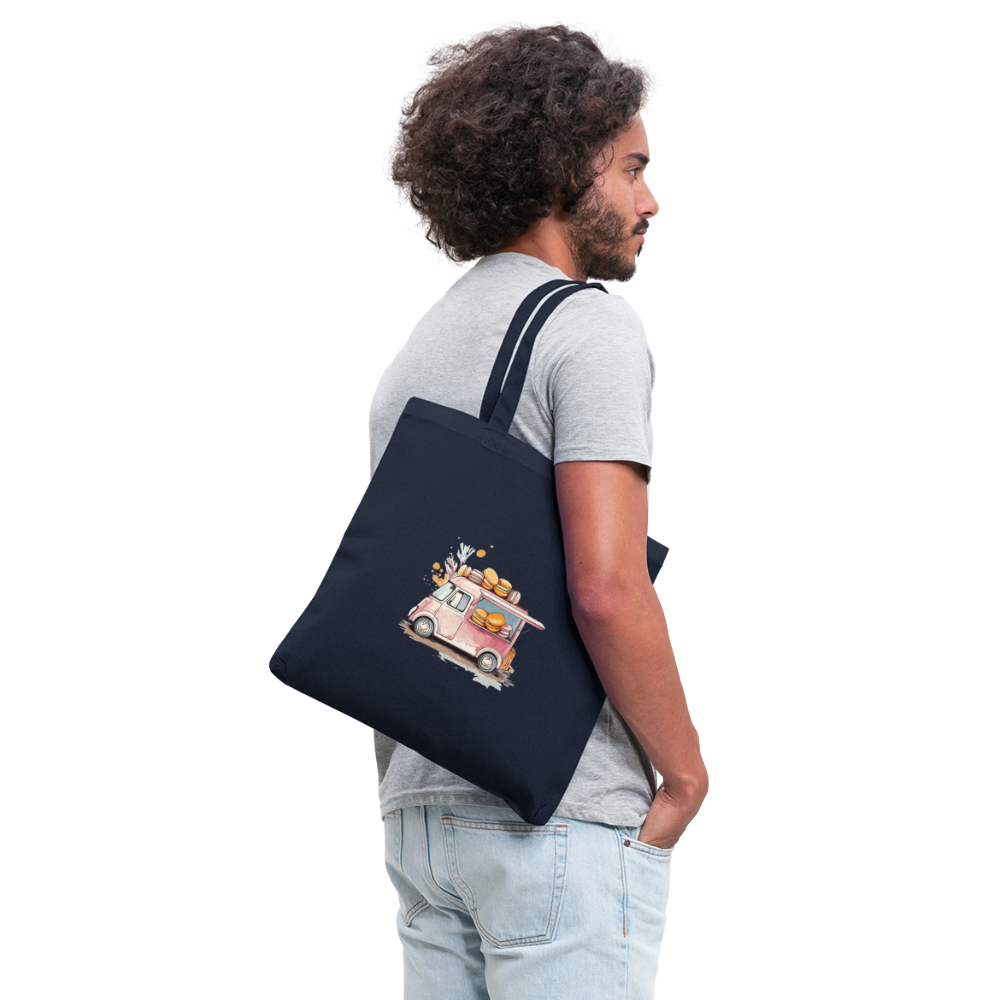 Tote Bag - Macarons Truck Print - navy