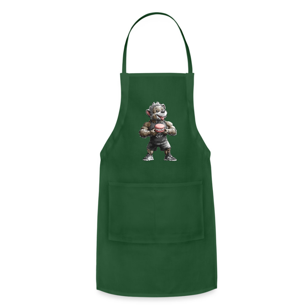Adjustable Cotton Apron – Sweet Gains Kitchen Gear - forest green