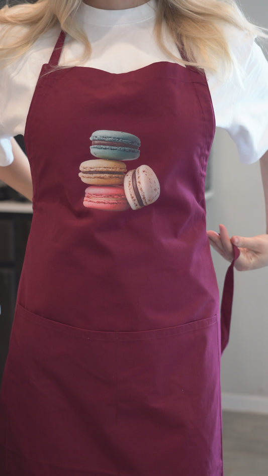 Adjustable Cotton Apron – Macaron Pile Print